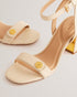 MILLIIY-Sandals-Mid Block Heel Sandal With Signature Coin- Ted Baker Romania